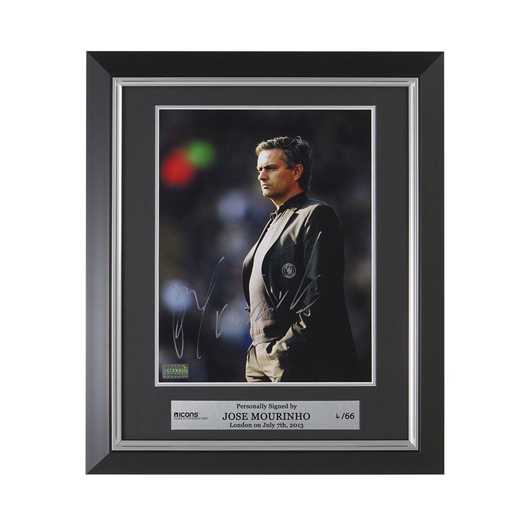 Premium Pre-framed Jose Mourinho Signed Chelsea Photo: Stamford Bridge Hero