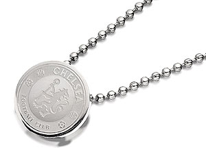 Stainless Steel Chelsea FC Crest Pendant And Ball Chain - 102489