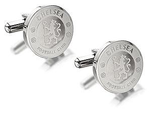 Stainless Steel Chelsea FC Crest Round Swivel Cufflinks - 102481