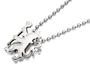 Stainless Steel Chelsea FC Lion Pendant And Ball Chain - 102497