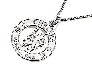 Sterling Silver Chelsea FC Crest Pendant And Chain - 102402