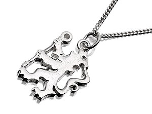 Sterling Silver Chelsea FC Lion Pendant And Chain - 102407