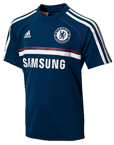 adidas Chelsea 3 Stripe Junior Training Jersey