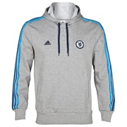 adidas Chelsea Core Hooded Top - Medium Grey Heather/Cyan S09