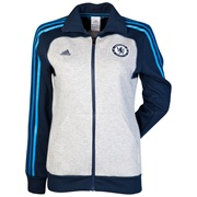 adidas Chelsea Core Track Top - Collegiate Navy/Medium Grey Heather/Cyan - Womens