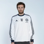 adidas Chelsea Training Sweat Top - White/Collegiate Navy/Light Football Gold