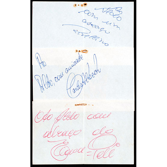 Brazil - Signatures of 11 players - vs Chile 22/3/70