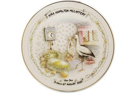 Personalised China Birth Plate