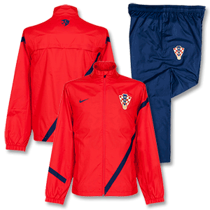 12-13 Croatia Sideline Warm Up Suit - Red/Blue