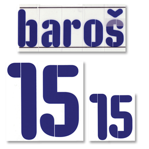 07-09 Czech Republic Away Baros 15 Name and Number Transfer