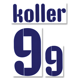 07-09 Czech Republic Away Koller 9 Name and Number Transfer