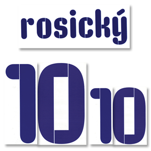 07-09 Czech Republic Away Rosicky 10 Name and Number Transfer