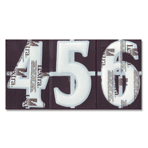 02-04 England Away Official Back Numbers - Loose