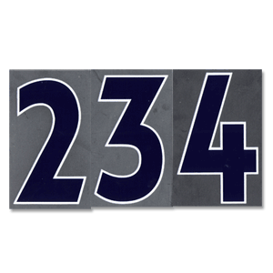 03-05 England Home Back Numbers - Navy/White