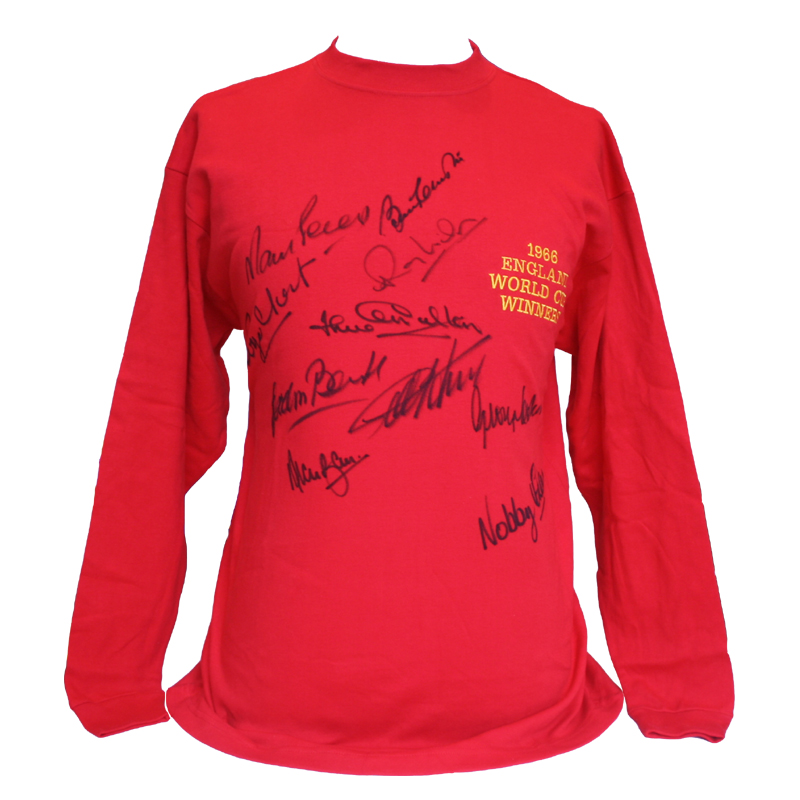 England 1966 Shirt Signed By Ten Of The Winning Team
