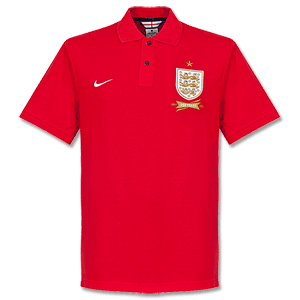 England Authentic GS Polo Shirt - Red 2013 2014