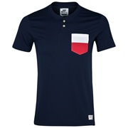 England Covert Pocket Henley T-Shirt - Mens Black