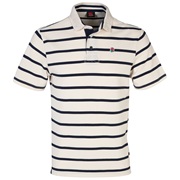 England Lifestyle Striped Polo - Standard Ecru Cream