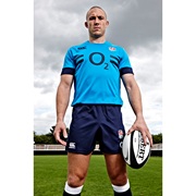 England Rugby Pro Training Top - Vivid Blue - Kids Blue