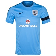 England Short Sleeve Training Top 1 - Mens Blue