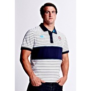 England Stripe Polo - Bright White White