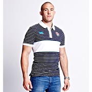 England Stripe Polo - Peacoat Navy