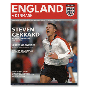 England v Denmark Friendly International Match at Old Trafford - 16th Nov.2003