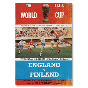 England vs Finland - 1976 WC Qualifier at Wembley Stadium 13th Oct. 1976