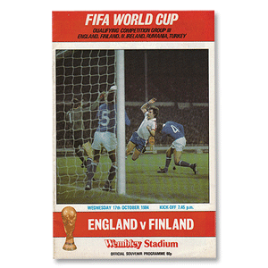 England vs Finland - 1984 WC Qualifier at Wembley Stadium - 17th Oct. 1984