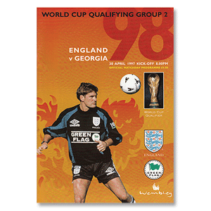 England vs Georgia - WC Qualifier at Wembley Stadium 30th Apr. 1997