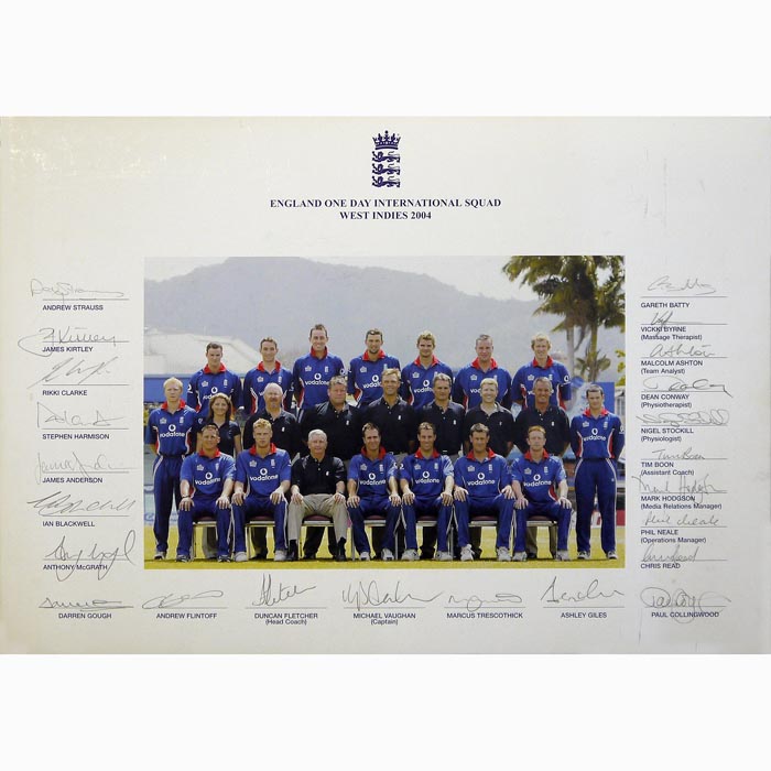 England vs.West Indies 2004 Tour - Fully Signed Official ECB Presentation