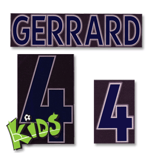 Gerrard 4 05-07 England Home - Kids Name and Number Transfer