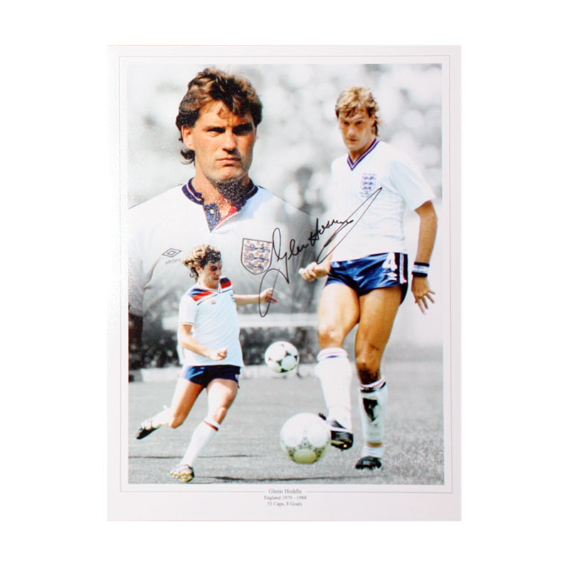Glenn Hoddle Signed England Photo