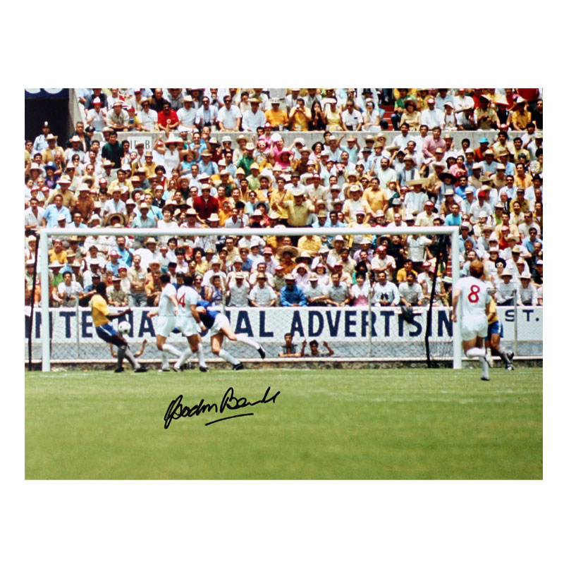 Gordon Banks Signed England Photo: Amazing Save From Pele