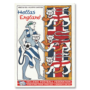 Greece v England - World Cup Qualifier at Athens Stadium - 6th June 2001