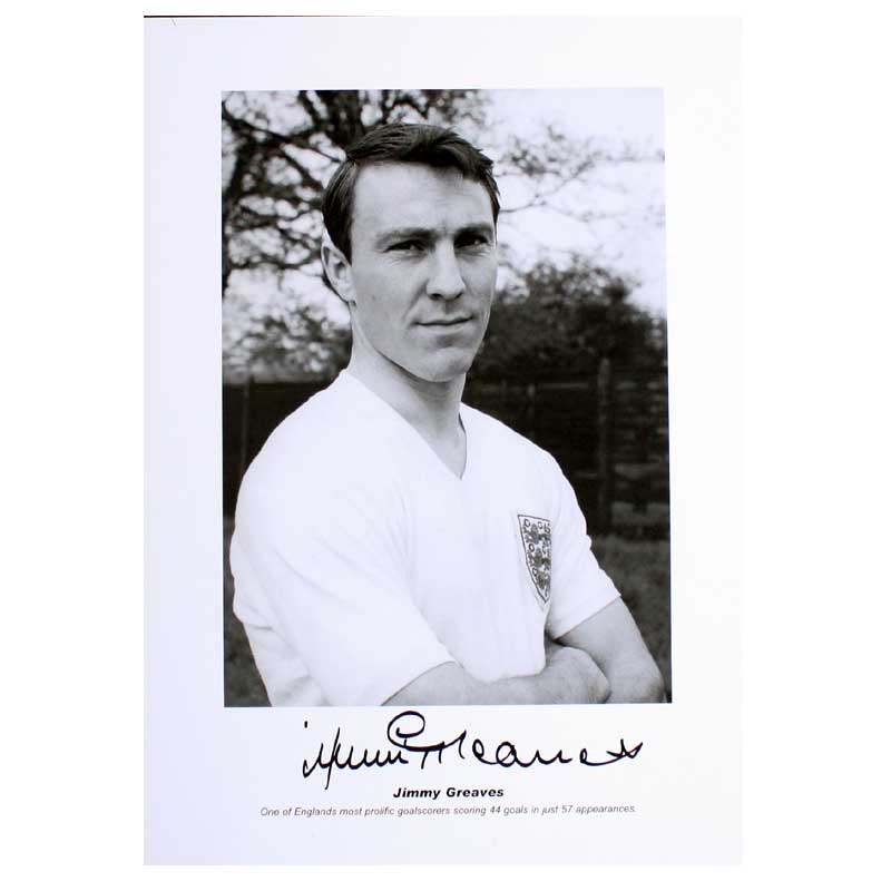 Jimmy Greaves Signed England Print
