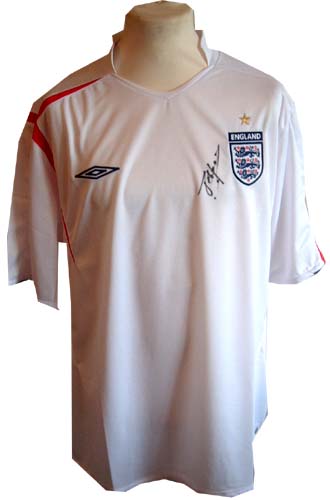 John Barnes signed England shirt