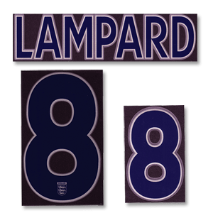 Lampard 8 05-07 England Home Name and Number Transfer