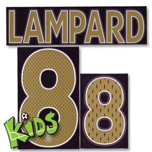 Lampard 8 06-08 England Away Junior Name and Number Transfer