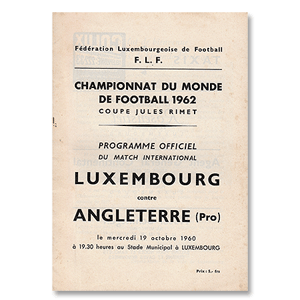 Luxembourg vs England - WC Qualifier, Luxembourg - 19th Oct. 1960