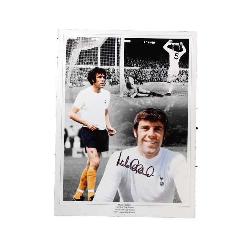 Mike England Signed Spurs Photo