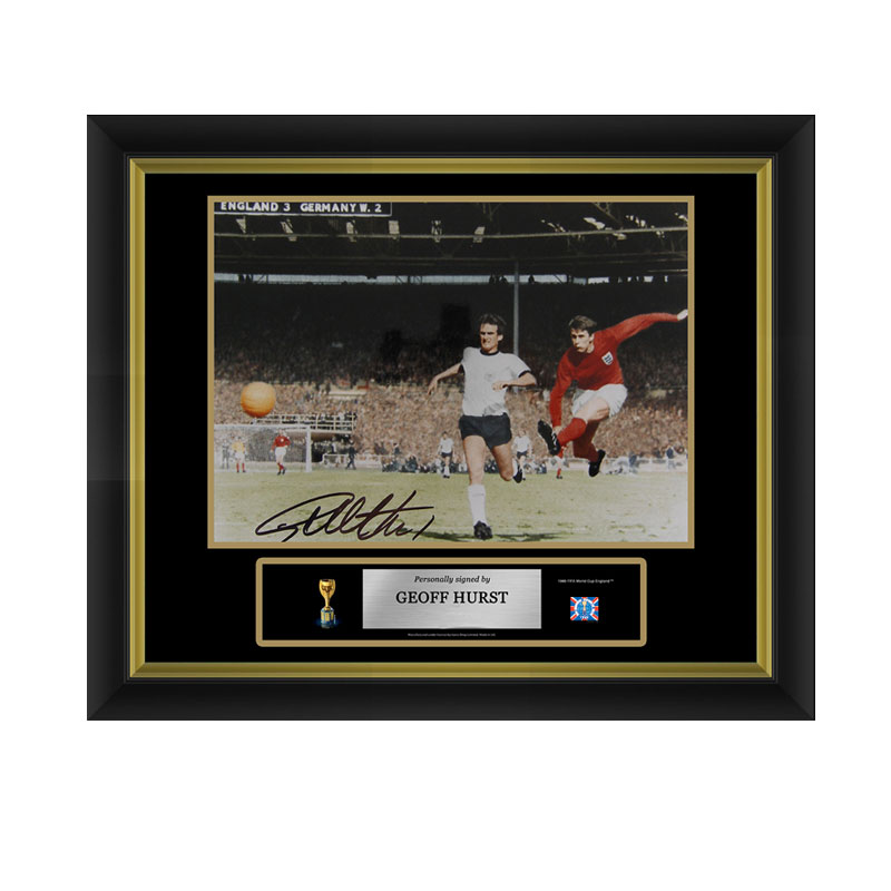 Official FIFA World Cup Geoff Hurst Signed and Framed England Photo