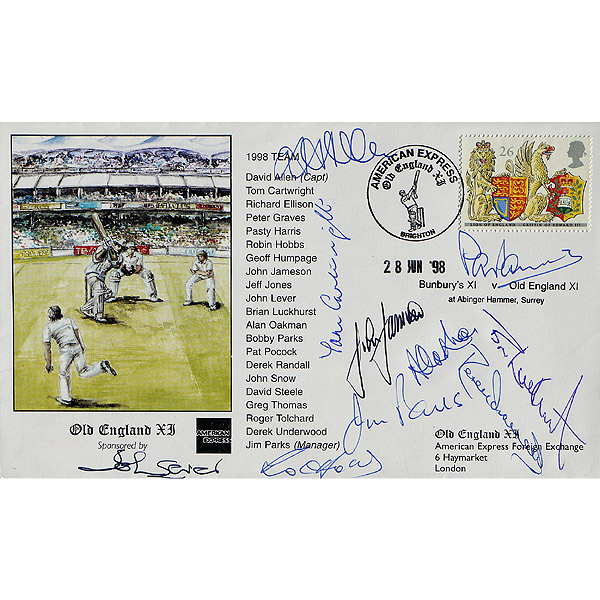 Old England - First Day Cover signed by 10