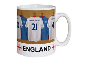 Personalised England Dressing Room Mug