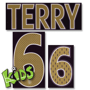 Terry 6 06-08 England Away Junior Name and Number Transfer