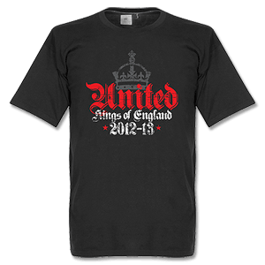 United 12-13 Kings Of England T-Shirt - Black