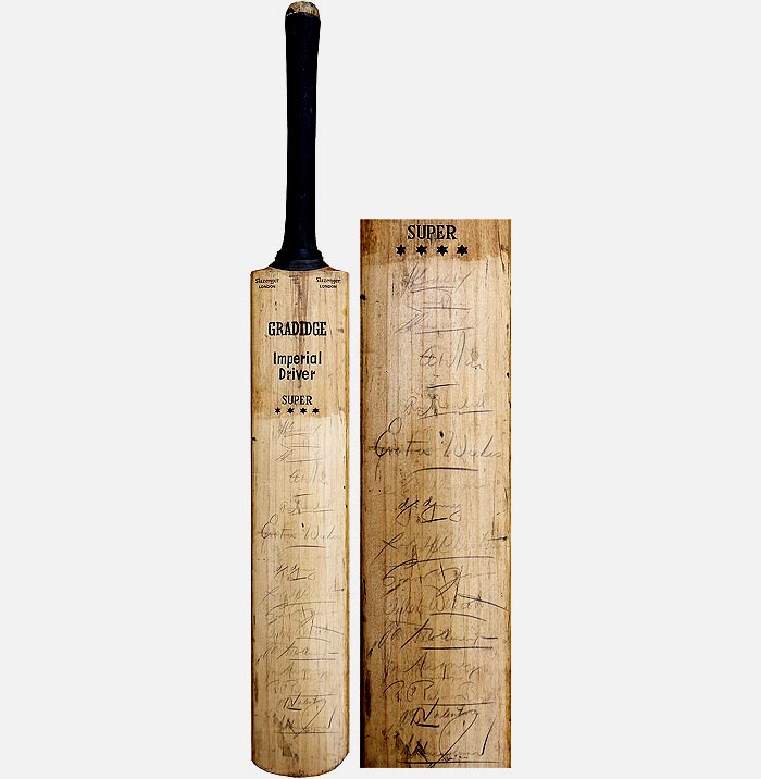 West Indies - 1950 England Tour - Fully signed bat