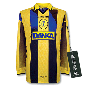96-97 Everton Away L/S shirt - Players