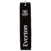 Everton Executive Golf Tri Fold Towel - Black/Silver