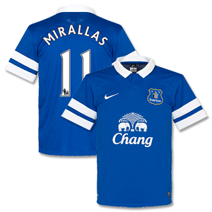 Everton Home Mirallas Shirt 2013 2014